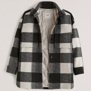 Abercrombie oversized cozy shirt jacket